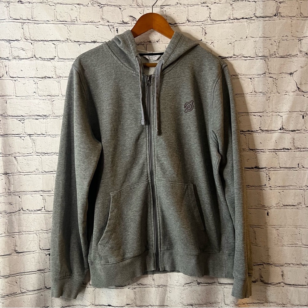 Peloton‎ Men’s Gray Zip Up Hooded Sweatshirt Size Medium